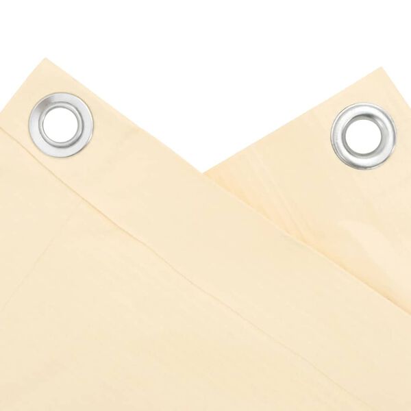 vidaXL balkona aizslietnis, PVC, 800x75 cm, krēmkrāsas