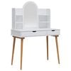 vidaXL Tualetes galda komplekts FAUSKE 4 gab. Balts 100 x 50 x 143 cm