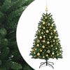 vidaXL Mākslīgā Ziemassvētku eglīte, vidēji zaļa, ar bumbiņu 150 cm