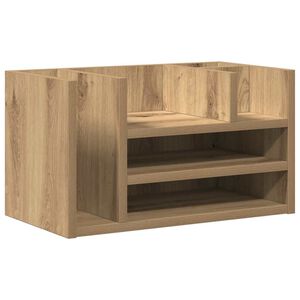 vidaXL Galda organizators Melns ozols 44,5 x 24 x 25 cm