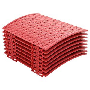 vidaXL Ziemassvētkueglītessvārki Sarkana &Oslash; 65 x 24 cm Plastmasa