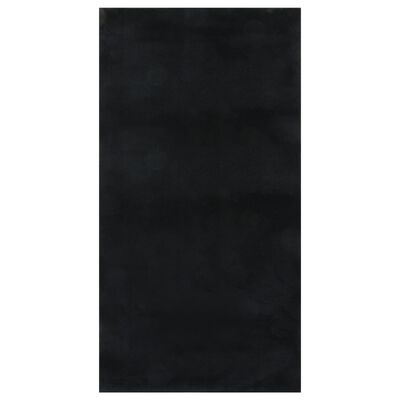 vidaXL paklājs, 80x150 cm, mazgājams, neslīdoša pamatne, melns