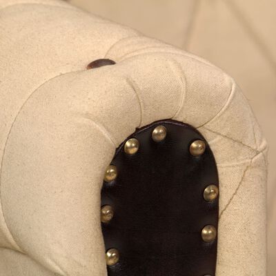 vidaXL atpūtas krēsls Chesterfield, brūna dabīgā āda