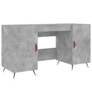 vidaXL rakstāmgalds, betona pelēks, 140x50x75 cm, inženierijas koks