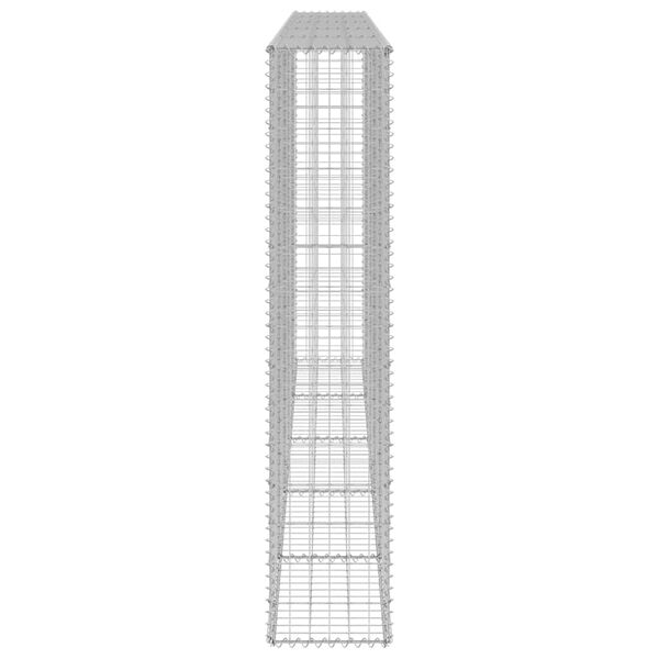 vidaXL gabions ar vāku, cinkots tērauds, 300x30x150 cm