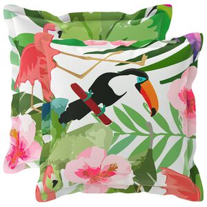 vidaXL Spilvenu pārvalks 2 gab. HOUTEN Daudzkrāsains 30 x 30 cm