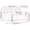vidaXL divvietīgs dīvāns ar spilveniem, pelēkbrūns, 140 cm, audums