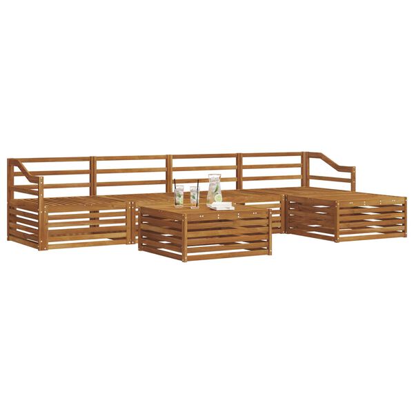 vidaXL Āra dīvānu komplekts 6 pcs Dabiska