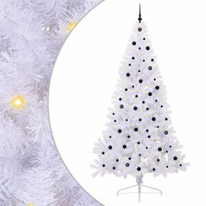 vidaXL Mākslīgā Ziemassvētku eglīte Balts 240 cm PVC un tērauds