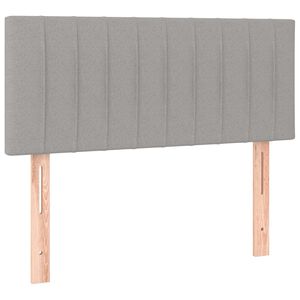 vidaXL gultas galvgalis, 80x5x78/88 cm, gai&scaron;i pelēks audums