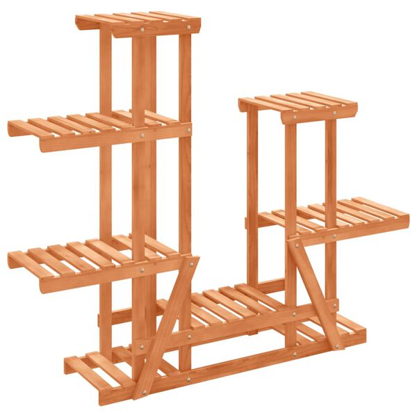 vidaXL puķu statīvs, 95x25x96 cm, egles masīvkoks