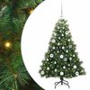 vidaXL Mākslīgā Ziemassvētku eglīte su 150 LED Zaļa 120 cm PE un PVC