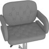 vidaXL grozāms virtuves krēsls, pelēka mākslīgā āda
