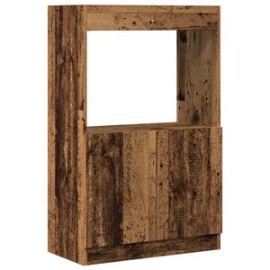 vidaXL augstais skapītis, 63x33x100 cm, veca koka, inženierijas koks