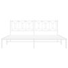 vidaXL gultas rāmis ar galvgali, balts metāls, 193x203 cm