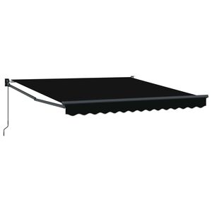 vidaXL Rokas markīze 3 x 2,5 m Melns 100% poliesters
