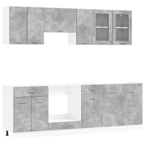 vidaXL Virtuves vienība Lyon 8 pcs Inženierijas koks