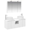 vidaXL Vannas istabas skapju komplekts 4 pcs Balts 100 x 14,5 x 70 cm