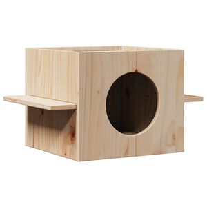 vidaXL Kaķu māja 51x35x30 cm Priedes masīvkoka