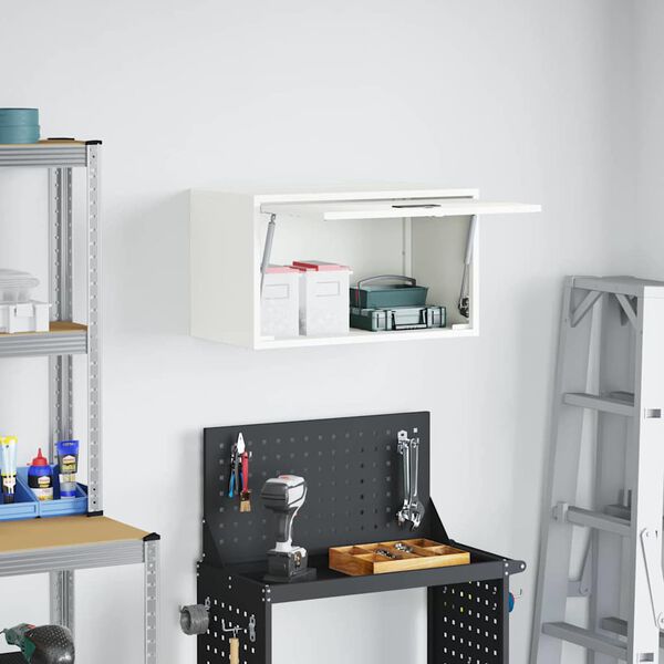 vidaXL Sienas skapis garāžai Balts 60 x 33 x 35 cm