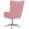 vidaXL atpūtas krēsls, rozā samts