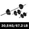 vidaXL svaru stieņa un 2 hanteļu komplekts, 30,5 kg