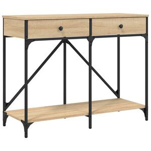 vidaXL kafijas galdiņ&scaron;, ozola krāsa, 100x39x78,5 cm, inženierijas koks