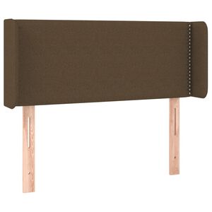 vidaXL galvgalis ar malām, 103x16x78/88 cm, tum&scaron;i brūns audums