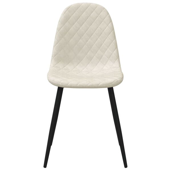 vidaXL virtuves krēsli, 4 gab., krēmbalts samts