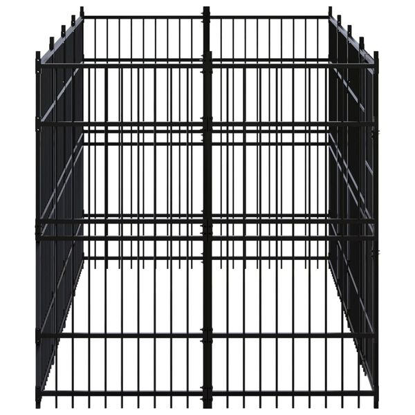 vidaXL suņu voljērs, 7,37 m&sup2;, tērauds