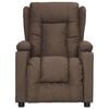 vidaXL atpūtas krēsls, paceļams, pelēkbrūns audums