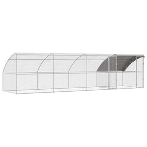 vidaXL Vistu būris 4 gab. Sudraba 800 x 200 x 200 cm Tērauds un PE