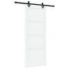 vidaXL Slīdo&scaron;ās durvis ORKDAL Balts 83 x 202 cm Priedes masīvkoks