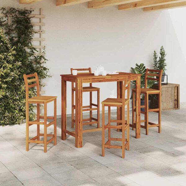 vidaXL bāra galds, 120x60x105 cm, akācijas masīvkoks