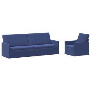 vidaXL Dīvānu komplekts 2 pcs Policijas zila Samts