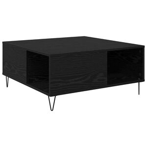 vidaXL Kafijas galdiņ&scaron; Melns ozolkoks 80 x 80 x 36,5 cm