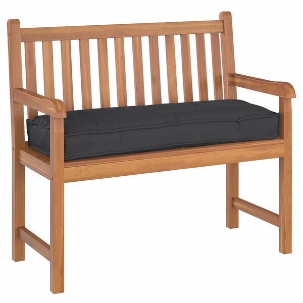 vidaXL Spilvens Melna 110 x 40 x 8 cm Oksforda audums