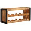 vidaXL Vīna plaukts Brūna 100 x 45 x 33 cm Ciets raupjais mango koks