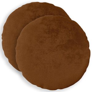 vidaXL Spilvenu pārvalks 2 gab. HEERLEN Gai&scaron;i brūns Diam. 40 cm