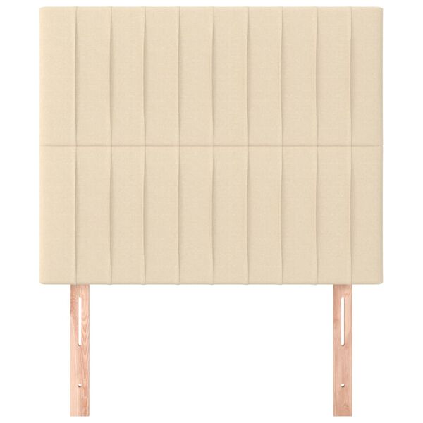 vidaXL galvgalis, krēmkrāsas, 80x5x118/128 cm, audums