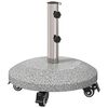 vidaXL Granīta lietussarga pamatne ar riteņiem 4-5 cm caurulei 27.2 kg