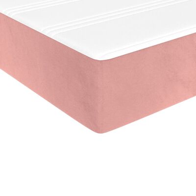 vidaXL kabatu atsperu matracis, rozā, 100x200x20 cm, samts
