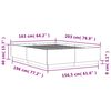 vidaXL gultas rāmis ar LED, balts, 160x200 cm, inženierijas koks