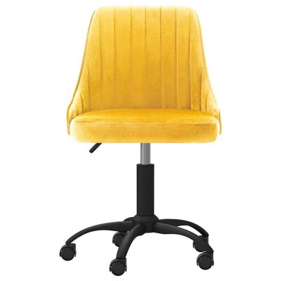 vidaXL grozāmi virtuves krēsli, 2 gab., dzeltens samts