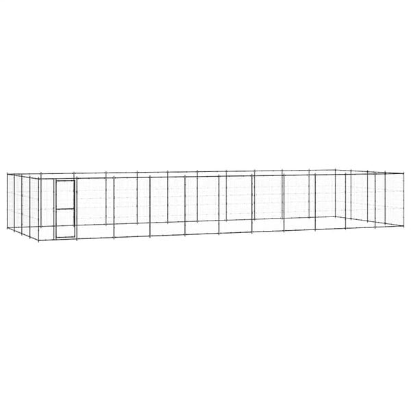 vidaXL suņu voljērs, 53,24 m&sup2;, tērauds