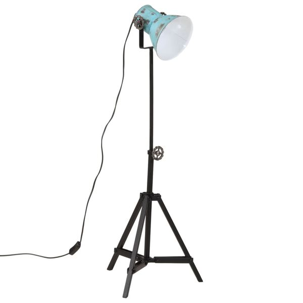 vidaXL grīdas lampa, 25 W, bružāti zila, 35x35x65/95 cm E27