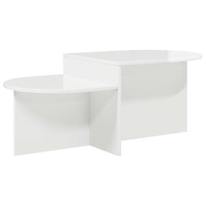 vidaXL Kafijas galdiņ&scaron; Spīdīgi balts 100 x 50 x 40 cm