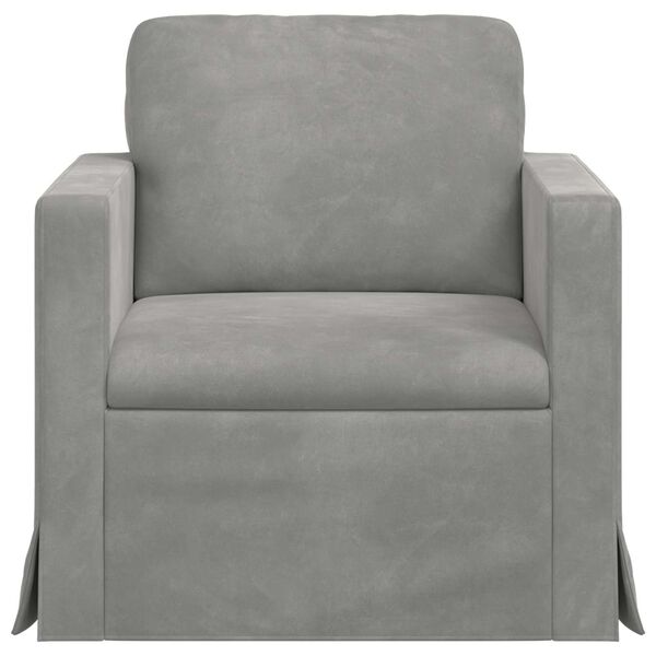 vidaXL Dīvāns Gai&scaron;i pelēks