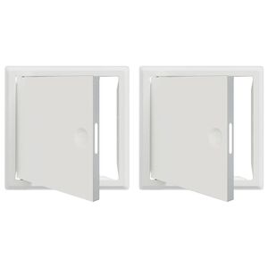vidaXL Pieejas panelis 2 gab. Balts 23 x 23 x 3 cm Tērauds