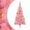 vidaXL Ziemassvētku eglīte Rozā 150 cm PVC